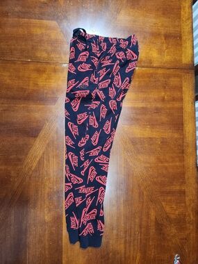 Nike Kids Black & Red Logo Jogger Pants Size XL